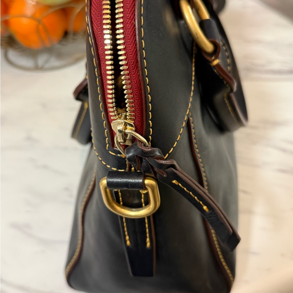 Dooney & Bourke Florentine Cameron Satchel-Navy - Picture 7 of 10